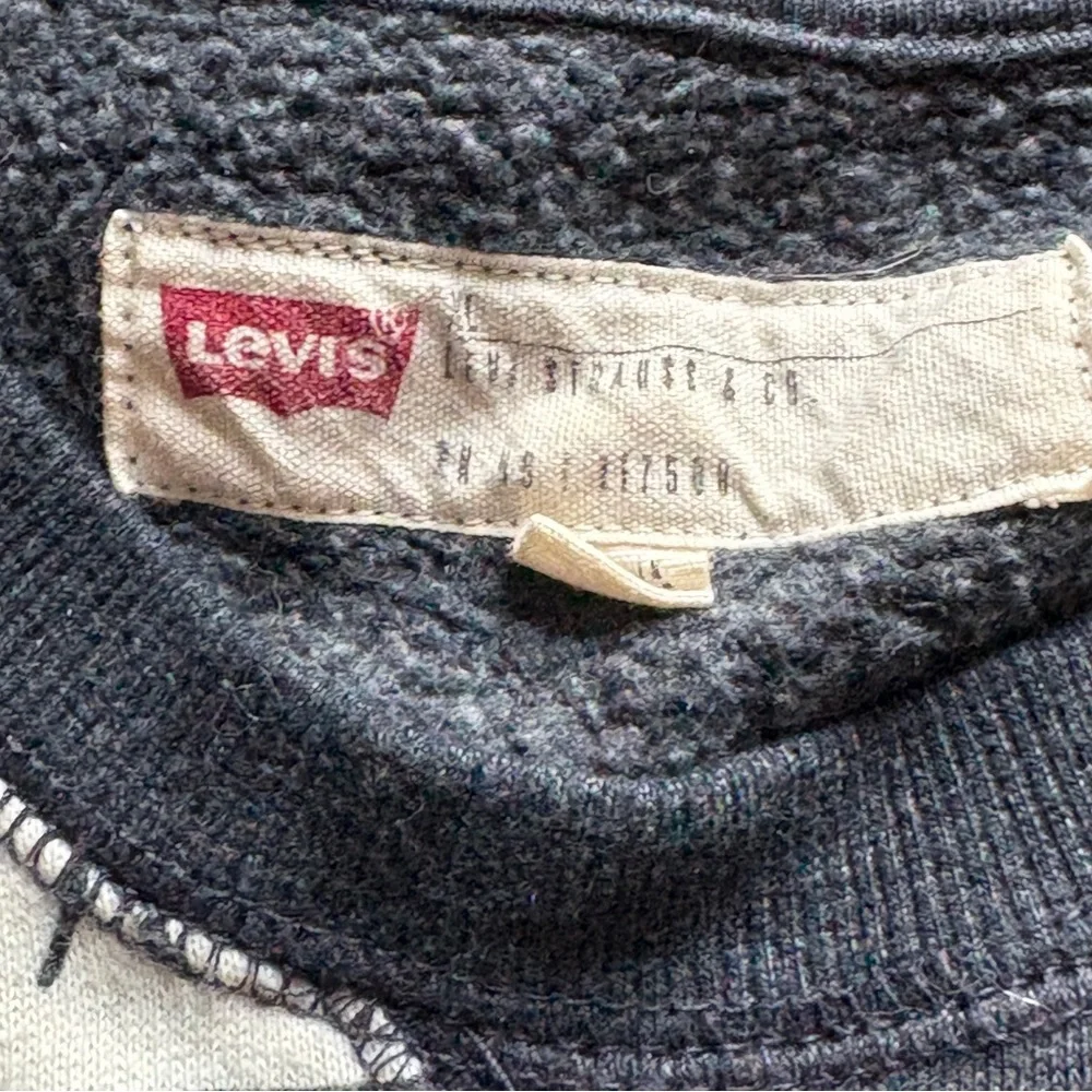 Levi's  Mens L‎ Crewneck Sweatshirt Gray Diamond Pattern Pullover